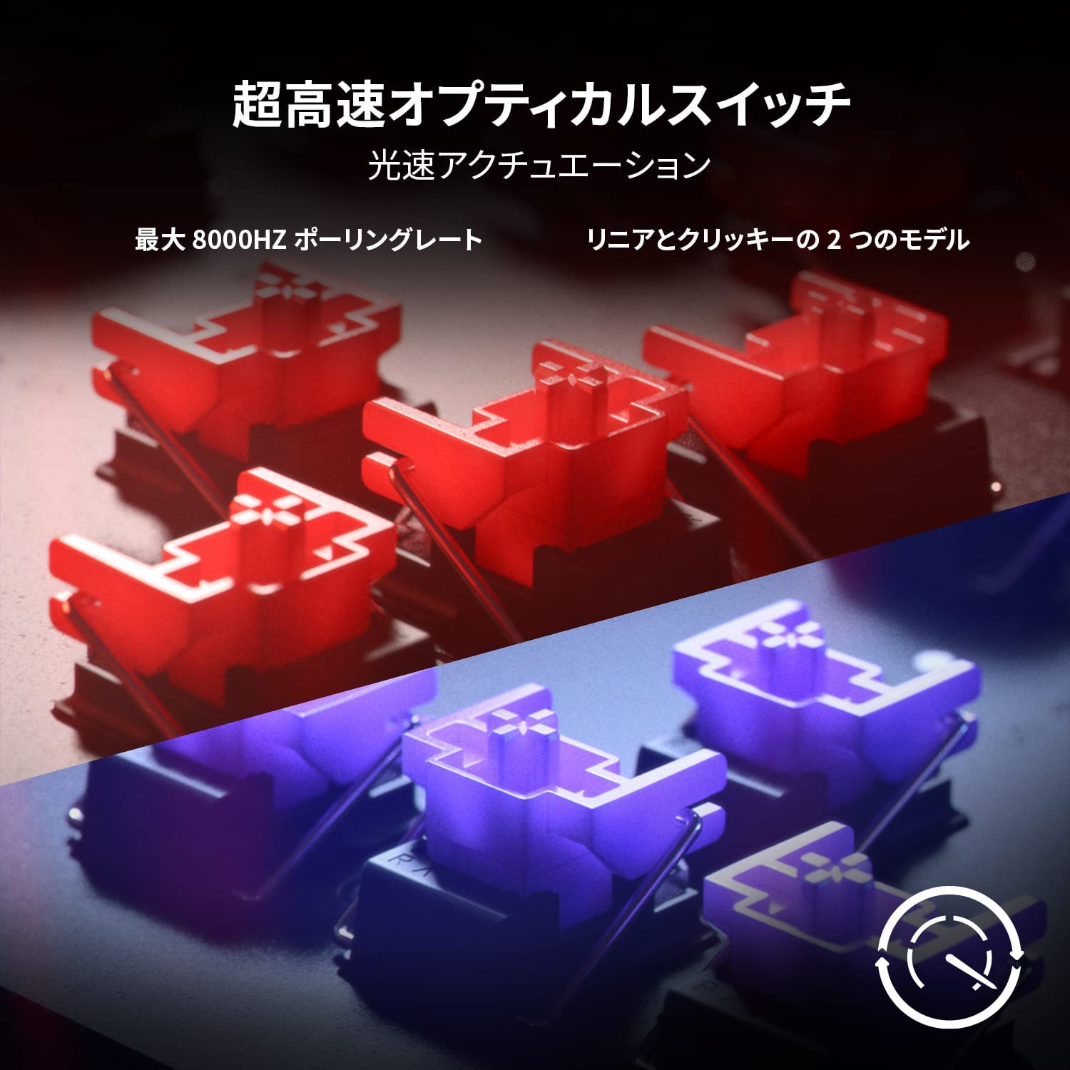 Razer Huntsman V2 Tenkeyless Clicky Optical Switch ハンツマン ブイツー テンキーレス クリッキー オプティカル スイッチ thumbnail 3