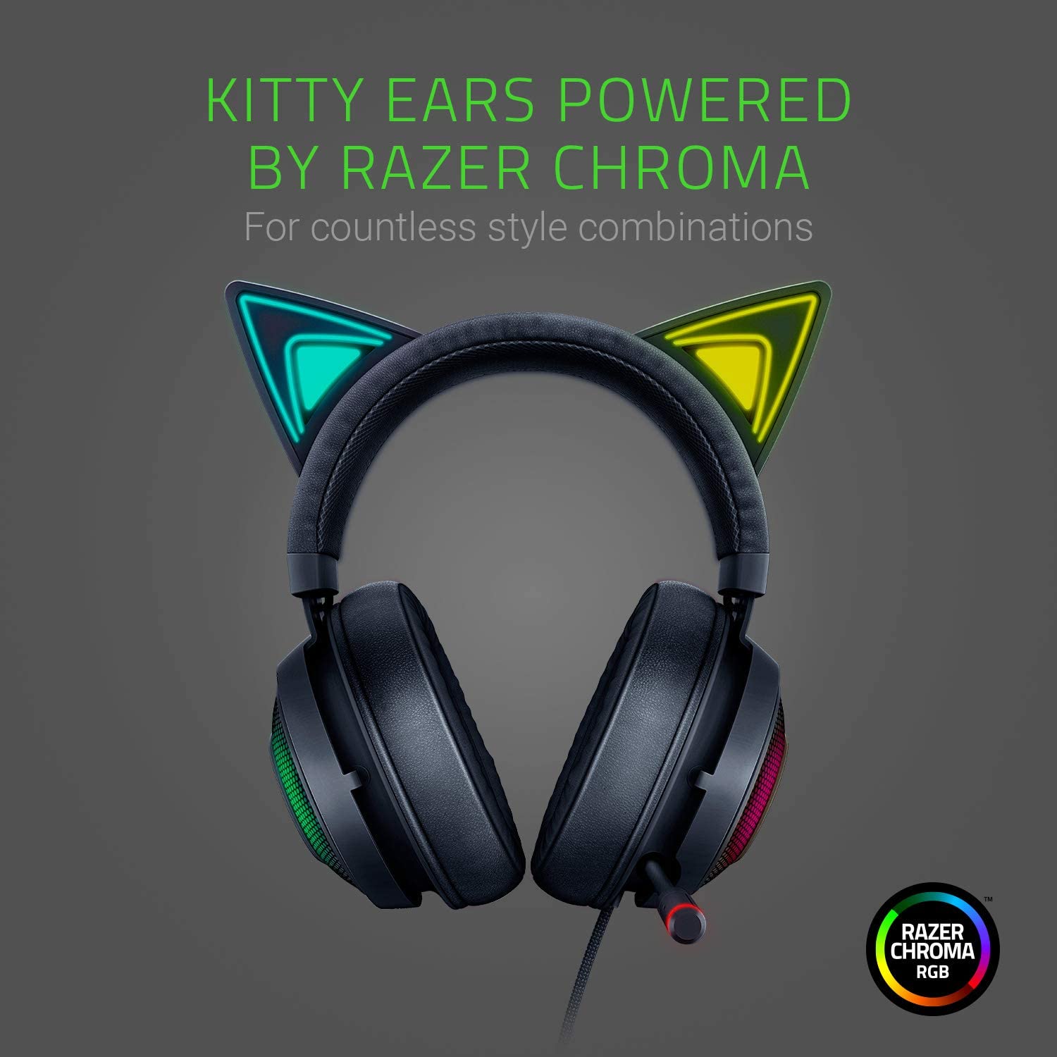Razer Kraken Kitty Black クラーケン キティー ブラック thumbnail 2
