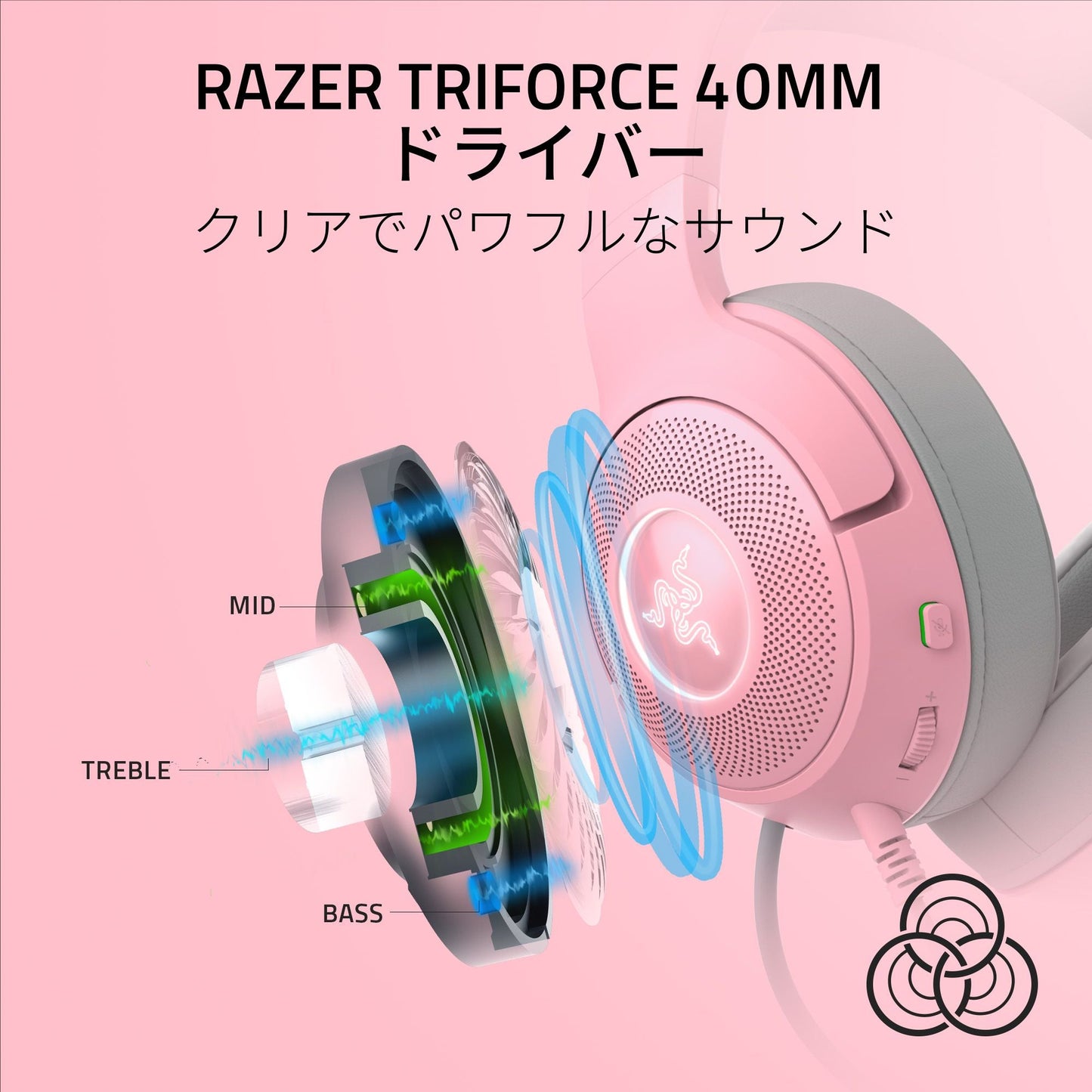 Razer Kraken Kitty V2 Quartz Pink レイザー クラーケンキティーブイツー クオーツ ピンク