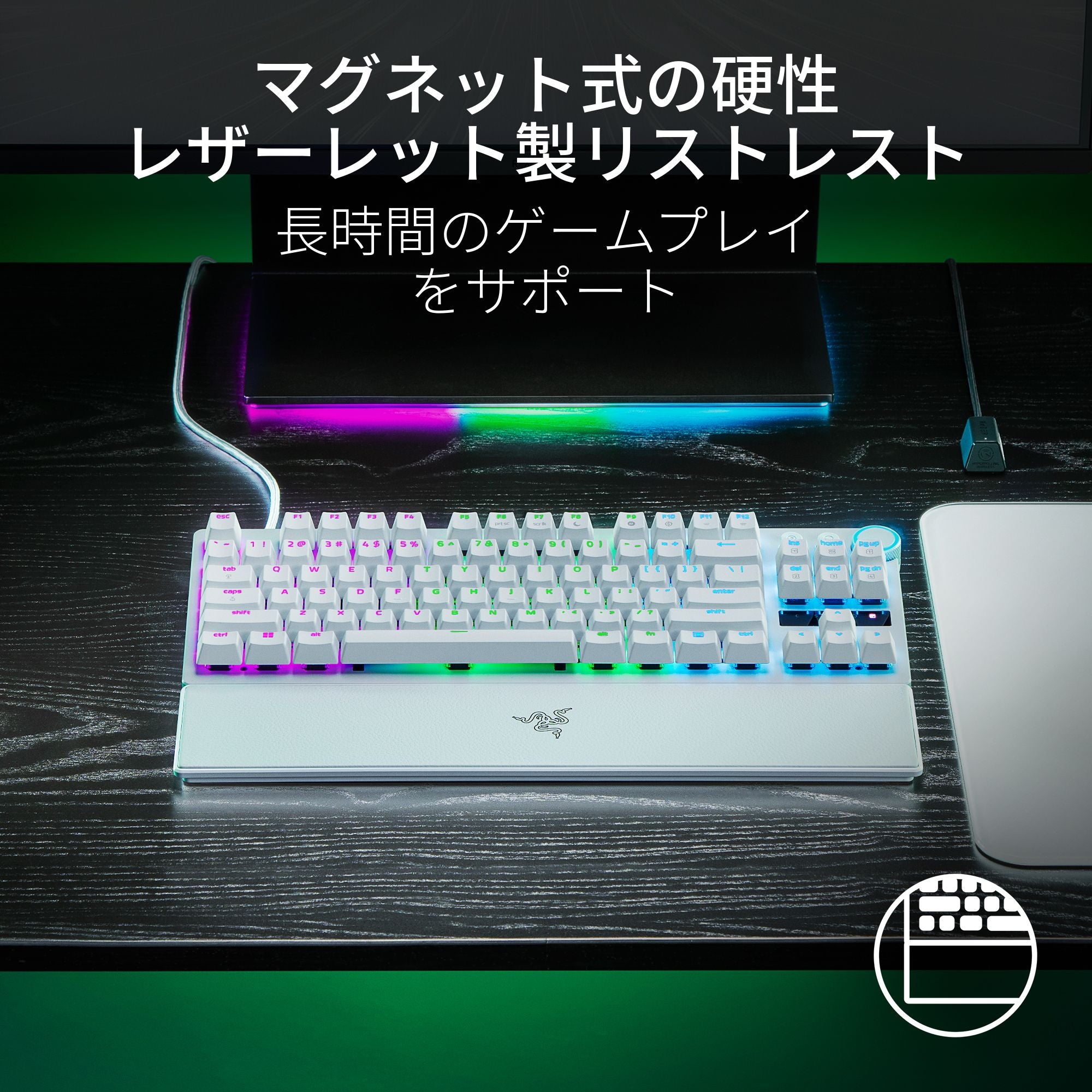 【全2種】Razer Huntsman V3 Pro Tenkeyless (White Edition) レイザー ハンツマン ブイスリー プロ テンキーレス  ホワイトエディション(送料無料) thumbnail 9