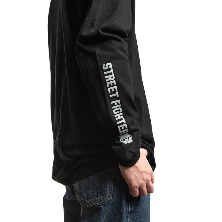 ストリートファイター SF6ロゴ刺繍 プリント ロンT ブラック thumbnail 8
