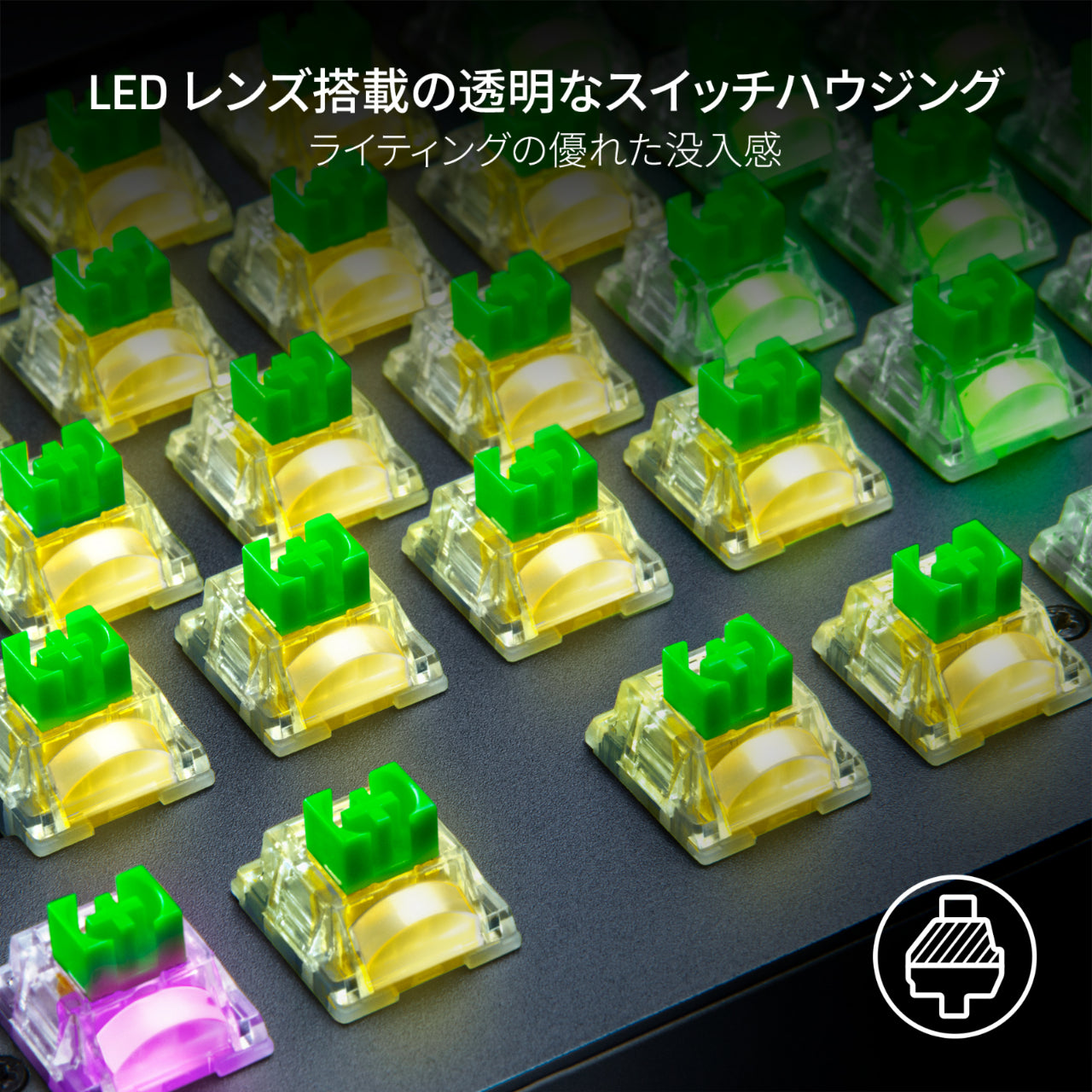 Razer Mechanical Switches Pack Green Clicky Switch メカニカル スイッチ パック グリーン クリッキー スイッチ thumbnail 3