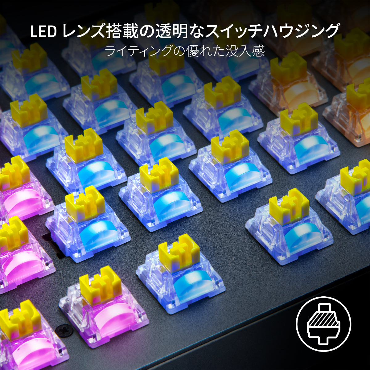Razer Mechanical Switches Pack Yellow Liner Switch レイザー メカニカル スイッチ パック イエロー リニア スイッチ thumbnail 4