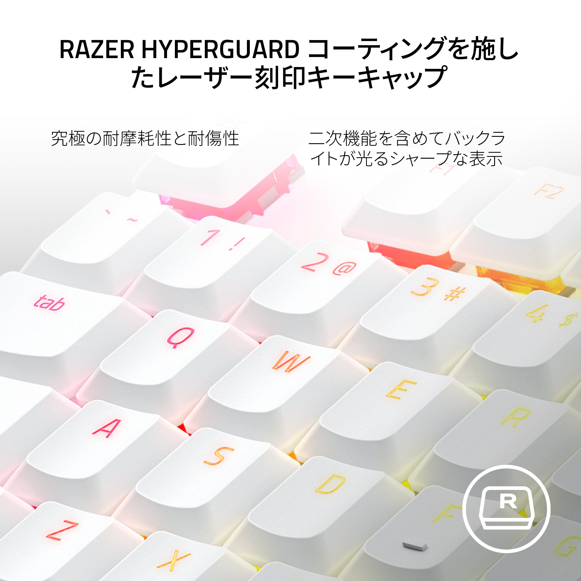 Razer DeathStalker V2 Pro Tenkeyless JP White Edition Linear Optical Switch デスストーカー ブイツー プロ テンキーレス ジェーピー ホワイトエディション リニア オプティカルスイッチ thumbnail 6