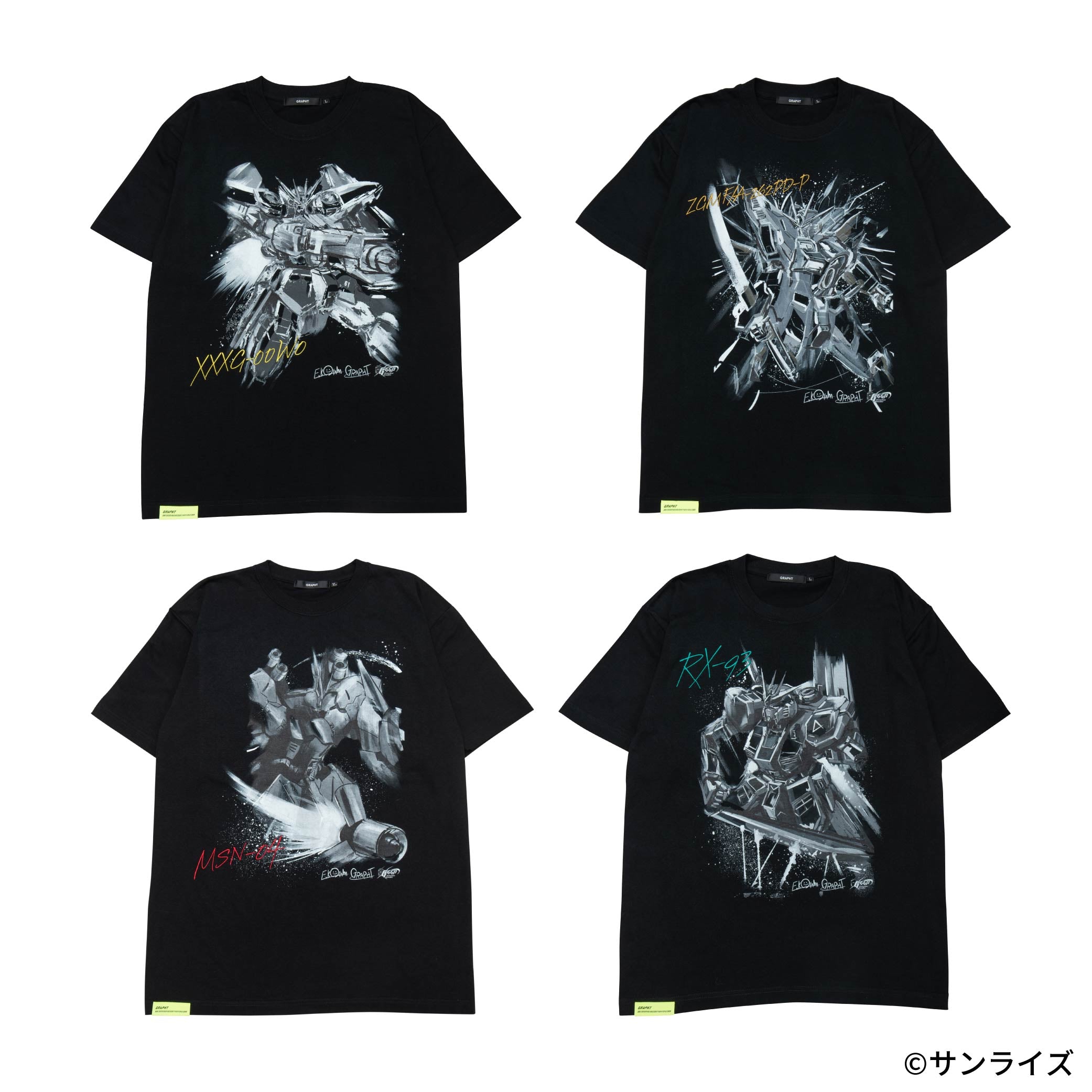 【予約受付中】GGGP2026 Tシャツ (ガンダムゲームグランプリ νガンダム/サザビー/ウイングガンダムゼロ/マイティーストライクフリーダムガンダム) ブラック