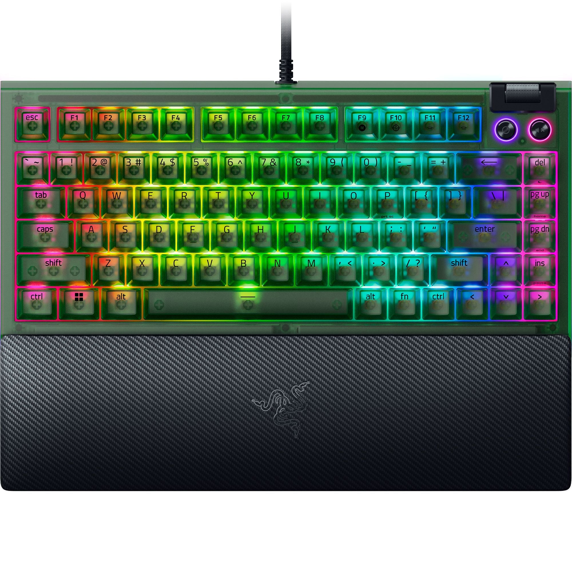 【アウトレット/パッケージ不良品】Razer BlackWidow V4 75% Phantom Green Edition  ブラックウィドウ ブイフォー 75パーセント ファントム グリーン エディション