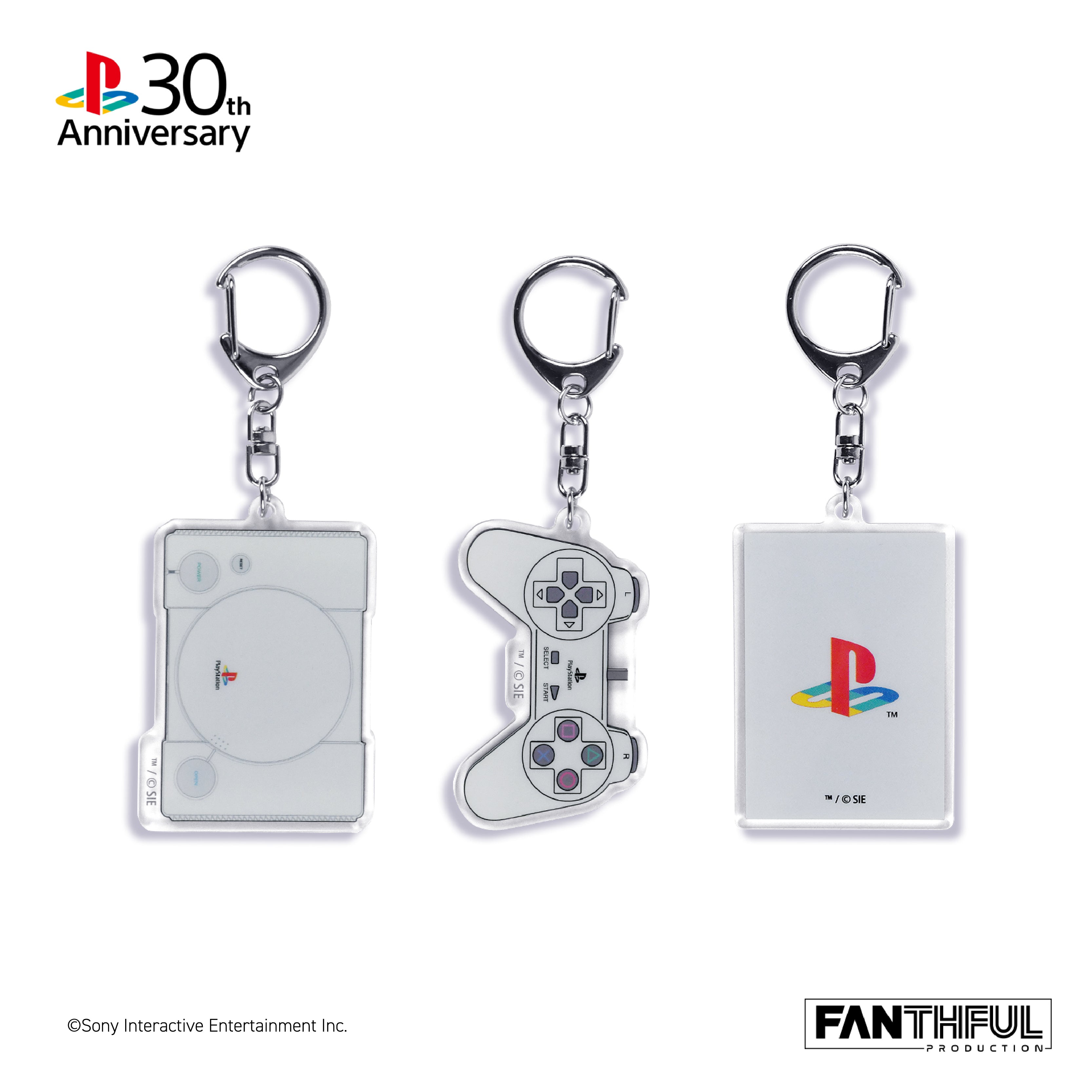 【予約受付中】【全3種】Fanthful PlayStation 30周年アニバーサリー限定 アクリルキーチェーン 3種セット thumbnail 1