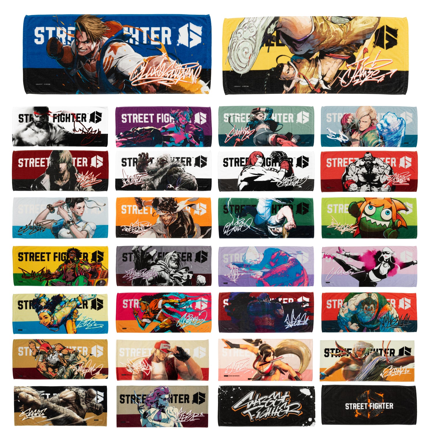 【全30種】ストリートファイター サポータータオル