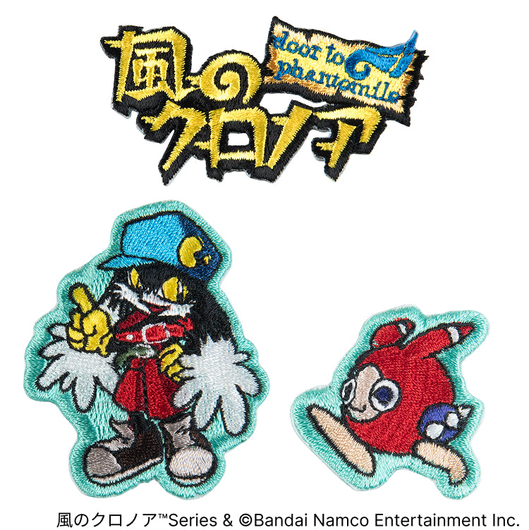 風のクロノア 刺繍ステッカー (風のクロノア タイトルロゴ/クロノア1/ムゥ)