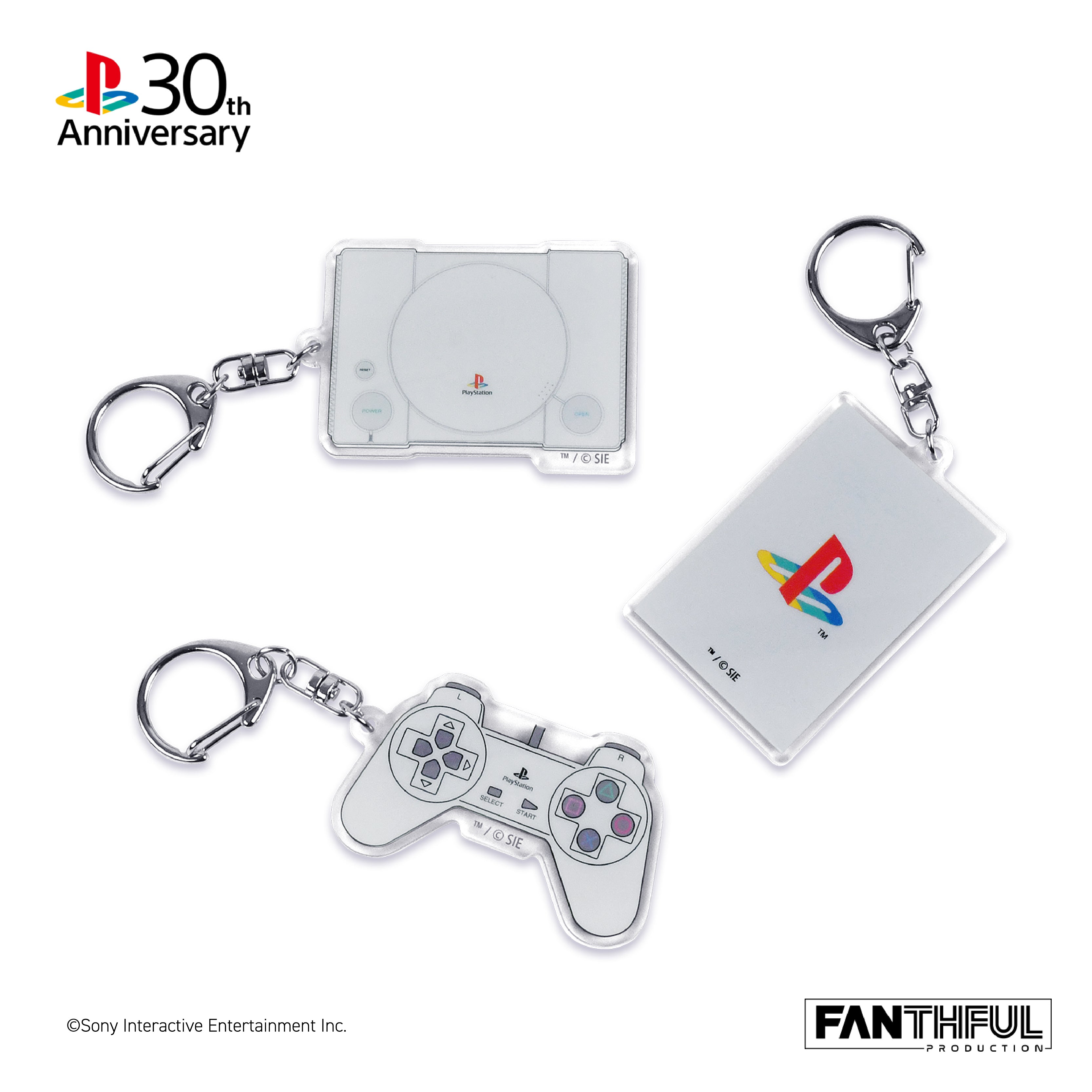 【予約受付中】【全3種】Fanthful PlayStation 30周年アニバーサリー限定 アクリルキーチェーン 3種セット thumbnail 2