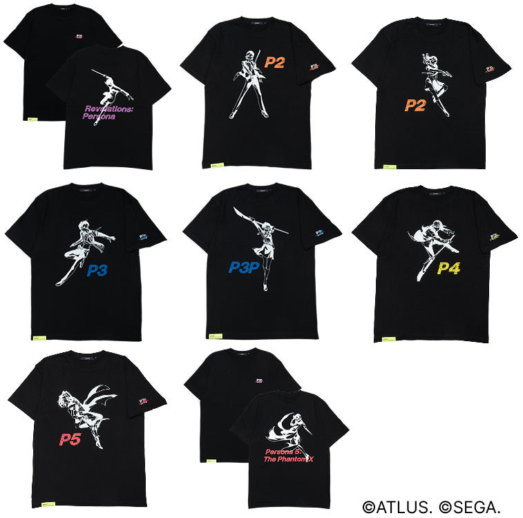 ペルソナ30th Tシャツ (P1/P2 罪/P2 罰/P3/P3P/P4/P5/P5X) ブラック