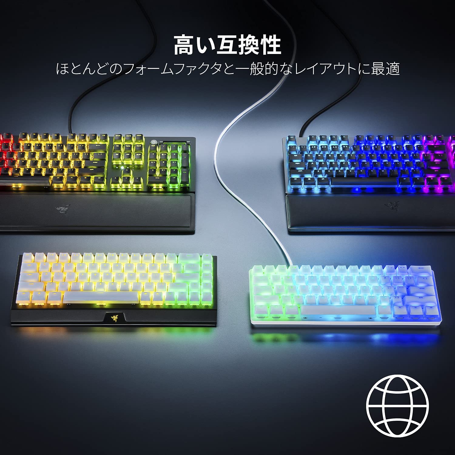 Razer Phantom Keycap Upgrade Set (Black) ファントム キーキャップ 