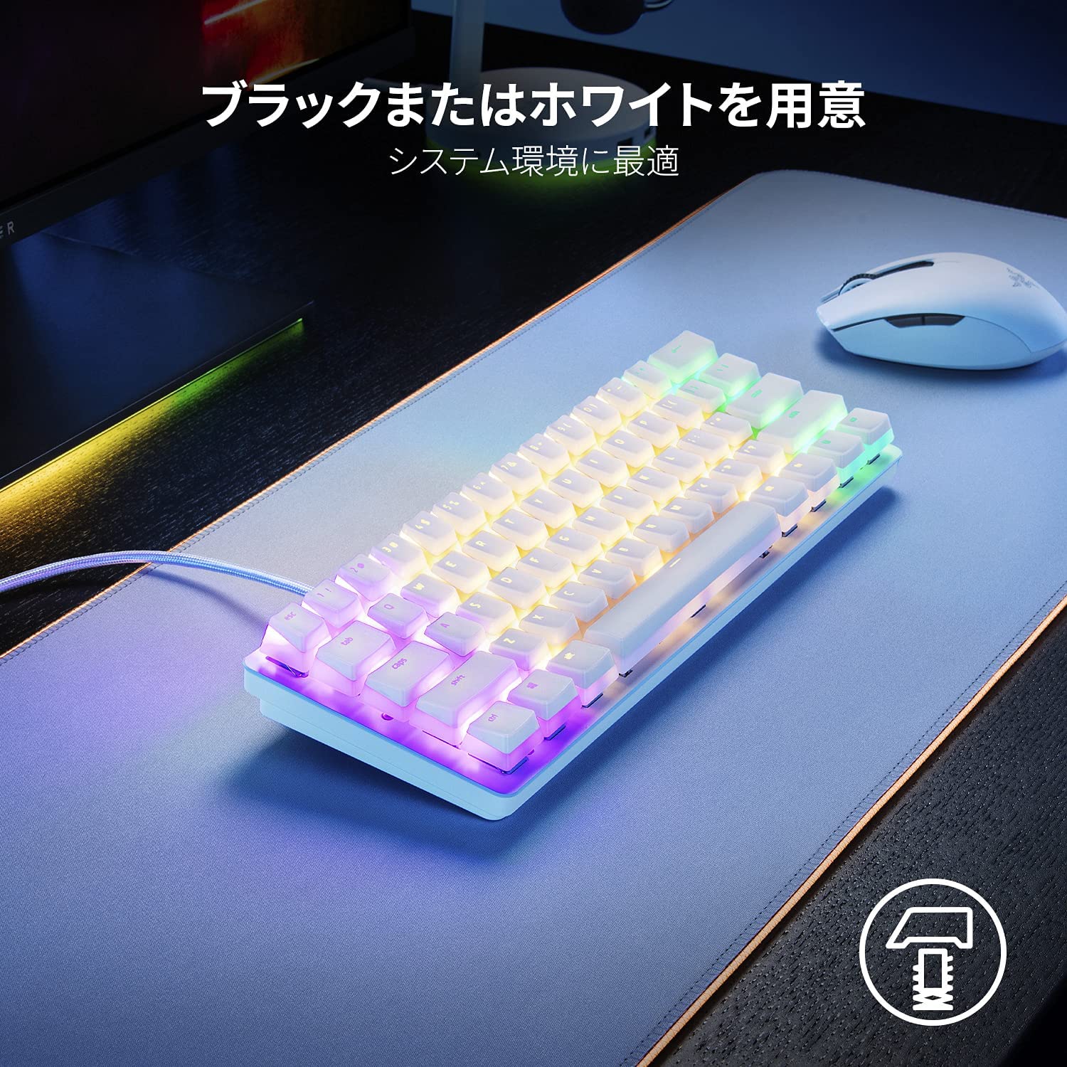 Razer Phantom Keycap Upgrade Set (White) レイザー ファントム キー