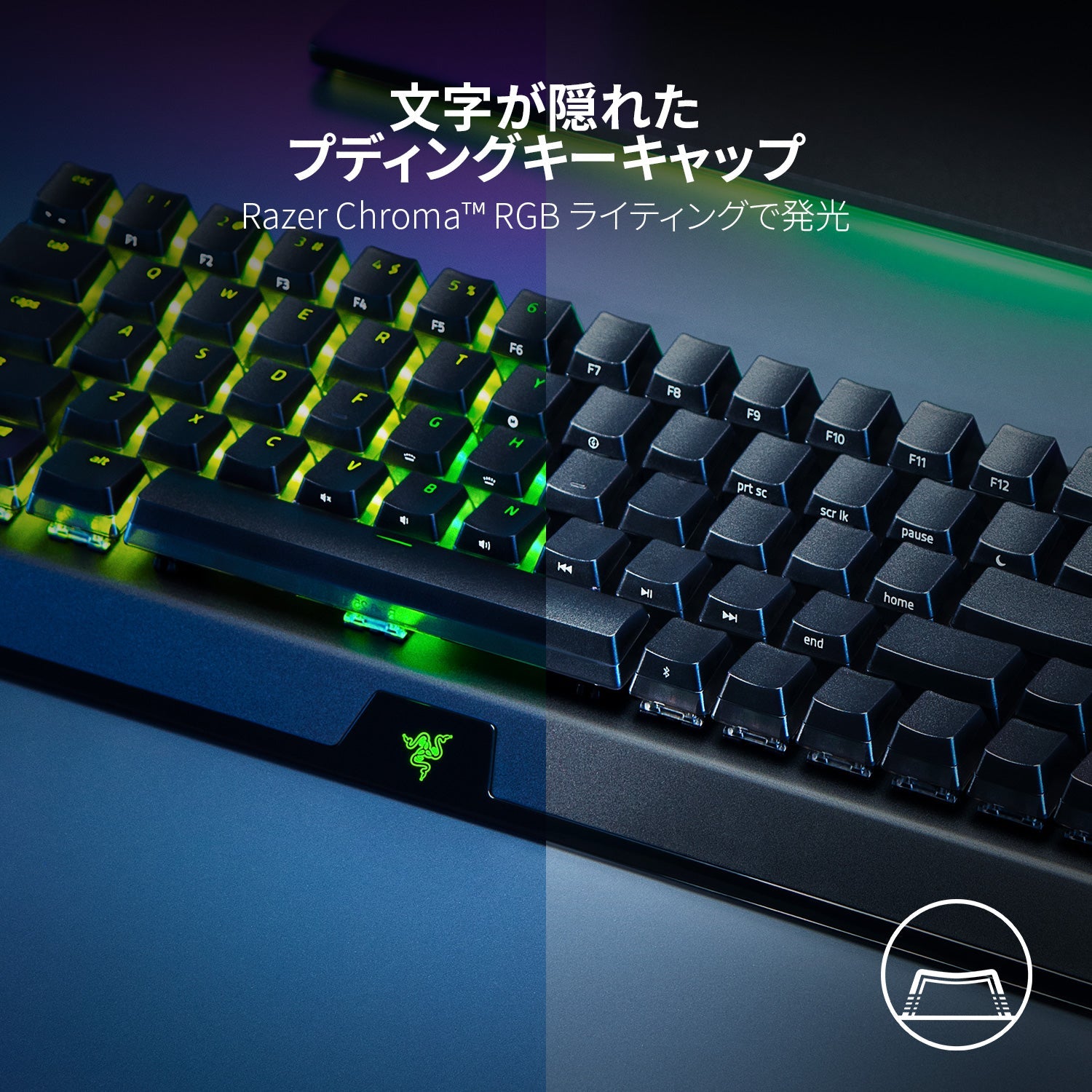 Razer BlackWidow V3 Mini HyperSpeed Phantom Pudding Edition Green Switch ブラックウィドウ ブイスリー ミニ ハイパースピード ファントム プディング エディション グリーン スイッチ thumbnail 5