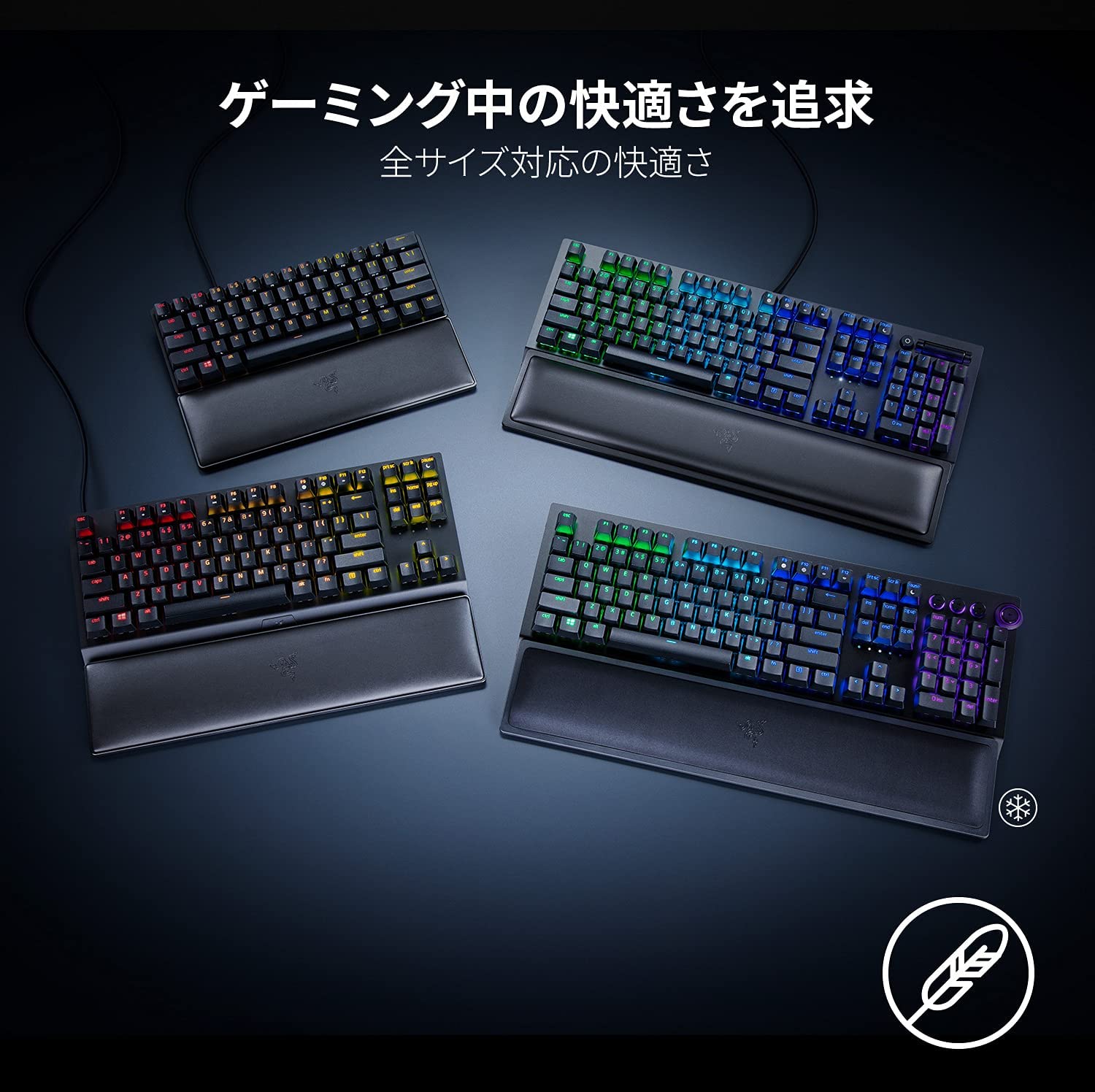 Razer Ergonomic Wrist Rest for Mini Keyboards エルゴノミック リスト レスト フォー ミニ キーボード thumbnail 5