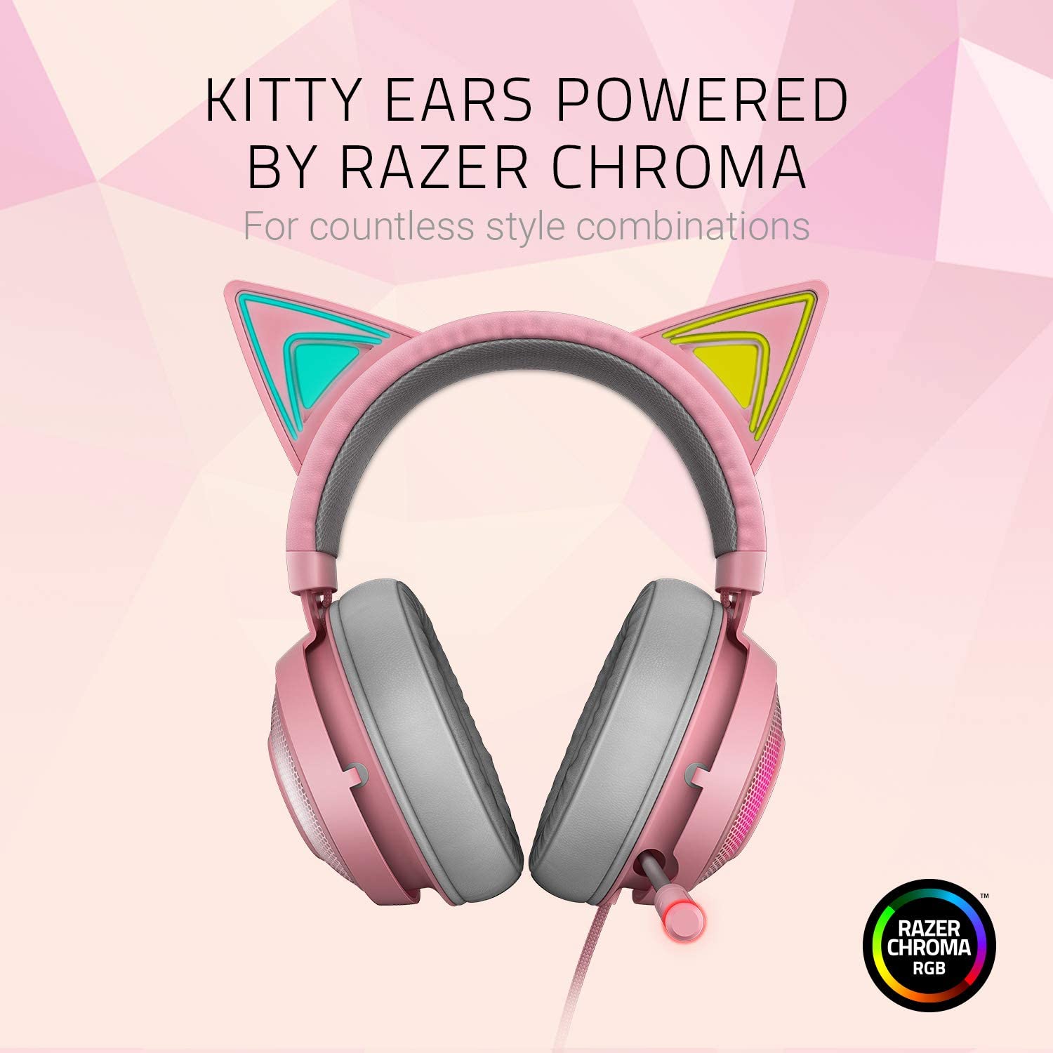 【アウトレット/パッケージ不良品】Razer Kraken Kitty Quartz Pink  クラーケン キティー クォーツピンク thumbnail 3