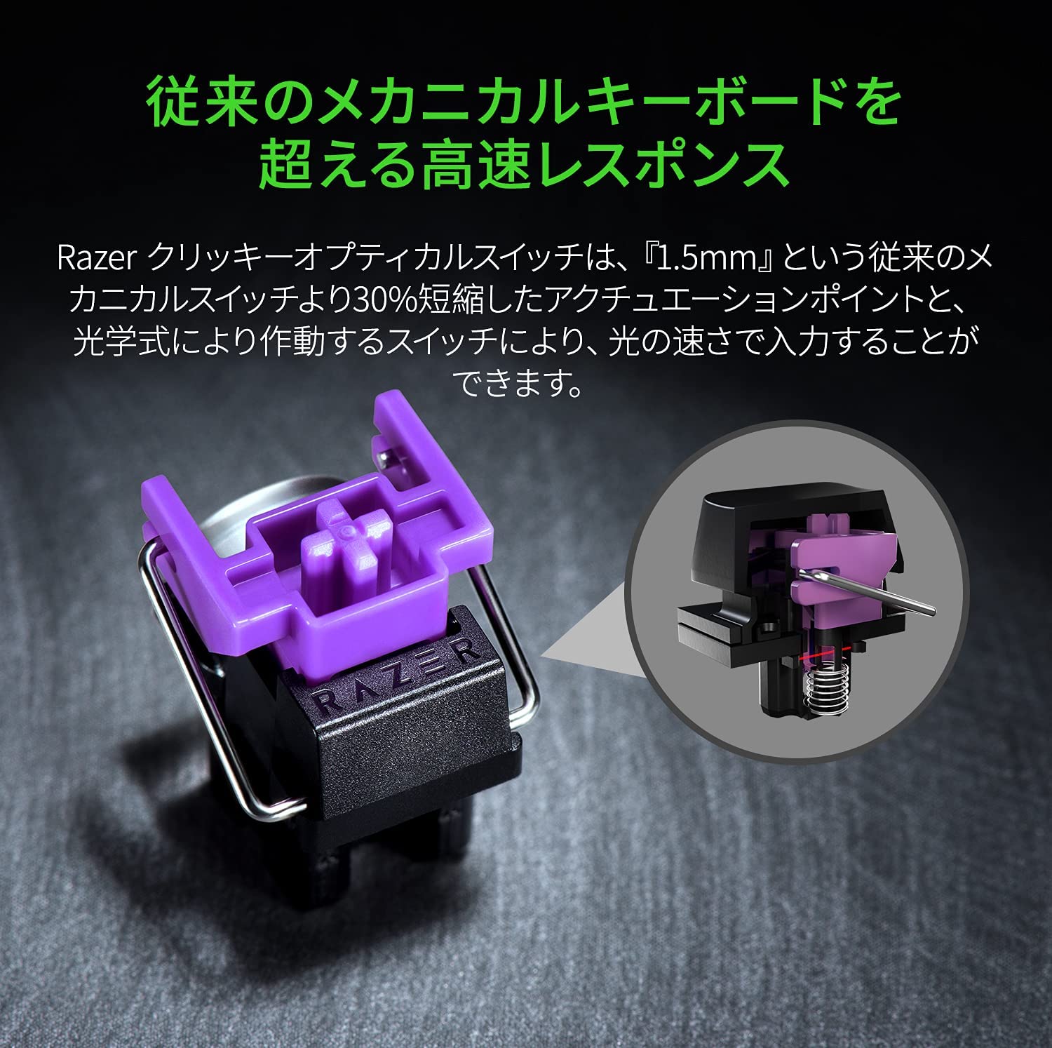 【アウトレット/パッケージ不良品】Razer Huntsman Mini Mercury White - Clicky Optical Switch ハンツマン ミニ マーキュリー ホワイト クリッキー オプティカル スイッチ thumbnail 7