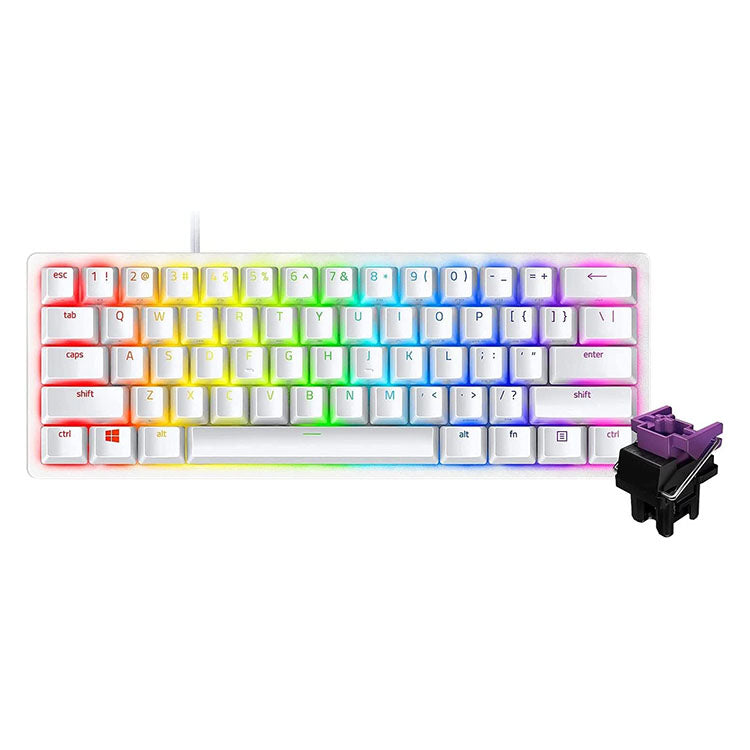 【アウトレット/パッケージ不良品】Razer Huntsman Mini Mercury White - Clicky Optical Switch ハンツマン ミニ マーキュリー ホワイト クリッキー オプティカル スイッチ