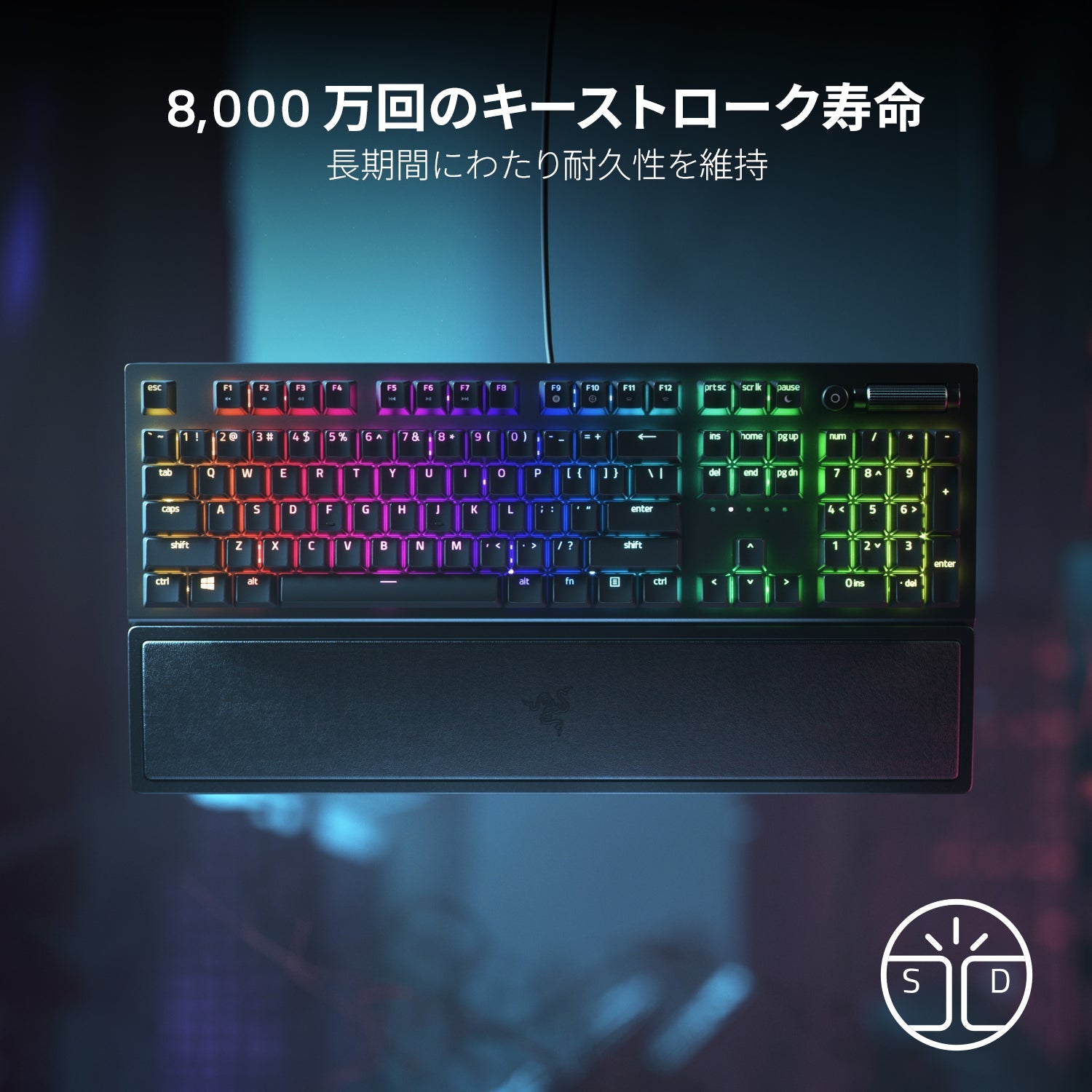 Razer BlackWidow V3 JP Yellow Switch ブラックウィドウ ブイスリー ジェーピー イエロー スイッチ thumbnail 8