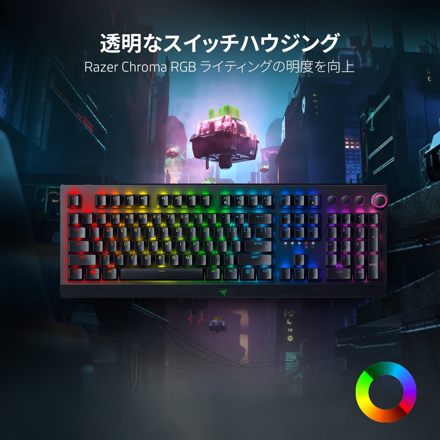 Razer Blackwidow V3 Pro Green Switch ブラックウィドウ ブイスリー プロ グリーン スイッチ thumbnail 4