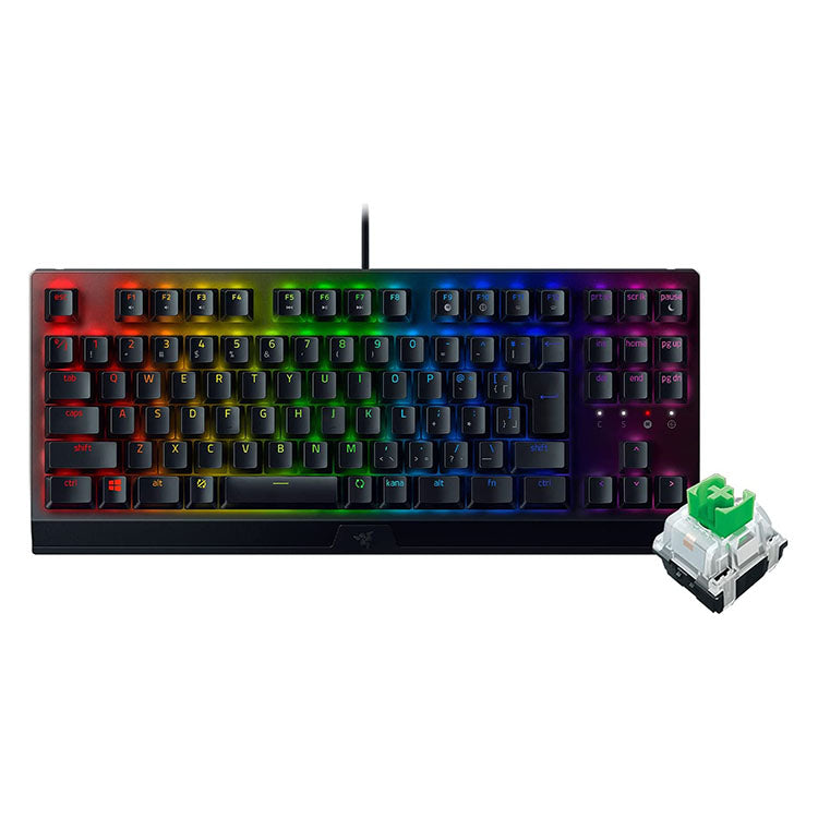 【アウトレット/パッケージ不良品】Razer BlackWidow V3 Tenkeyless JP - Green Switch ブラックウィドウ ブイスリー テンキーレス ジェーピー グリーン スイッチ thumbnail 1