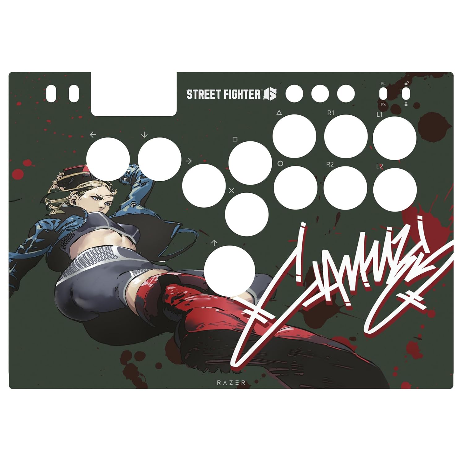 Razer Skins for Razer Kitsune SF6 Cammy レイザー スキン フォー レイザー キツネ SF6 キャミィ