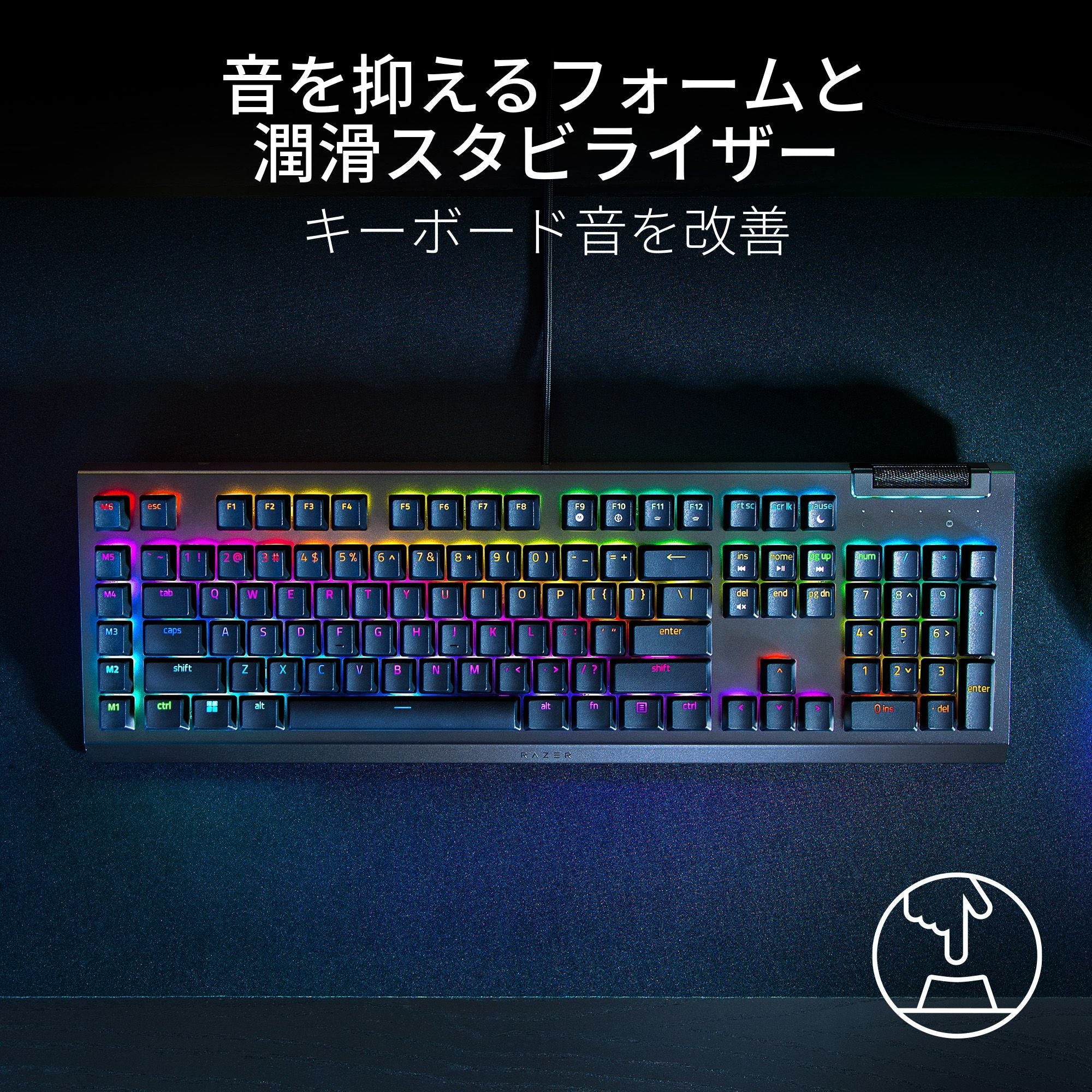 Razer Razer レイザー BlackWidow V4 JP Green Switch 6個のマクロキー