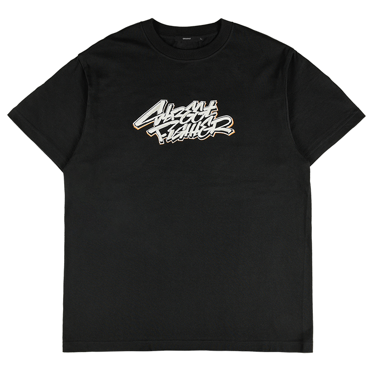 ストリートファイター SF6ステッカーロゴ Tシャツ ブラック