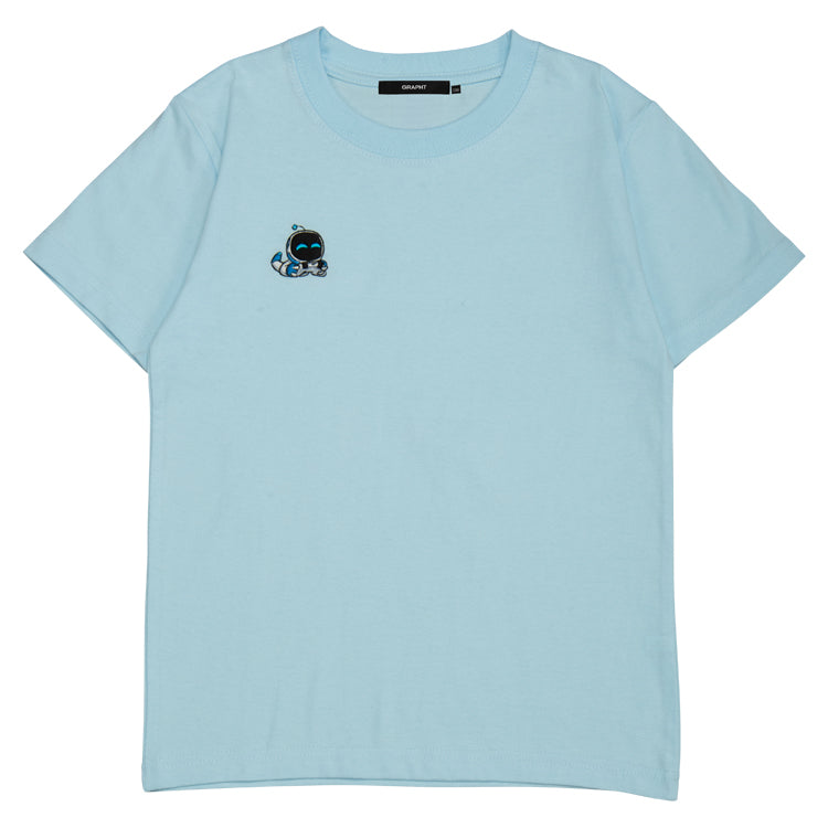 【予約受付中】ASTRO BOT キッズ刺繍Tシャツ (ASTRO BOT ゲーム) ライトブルー