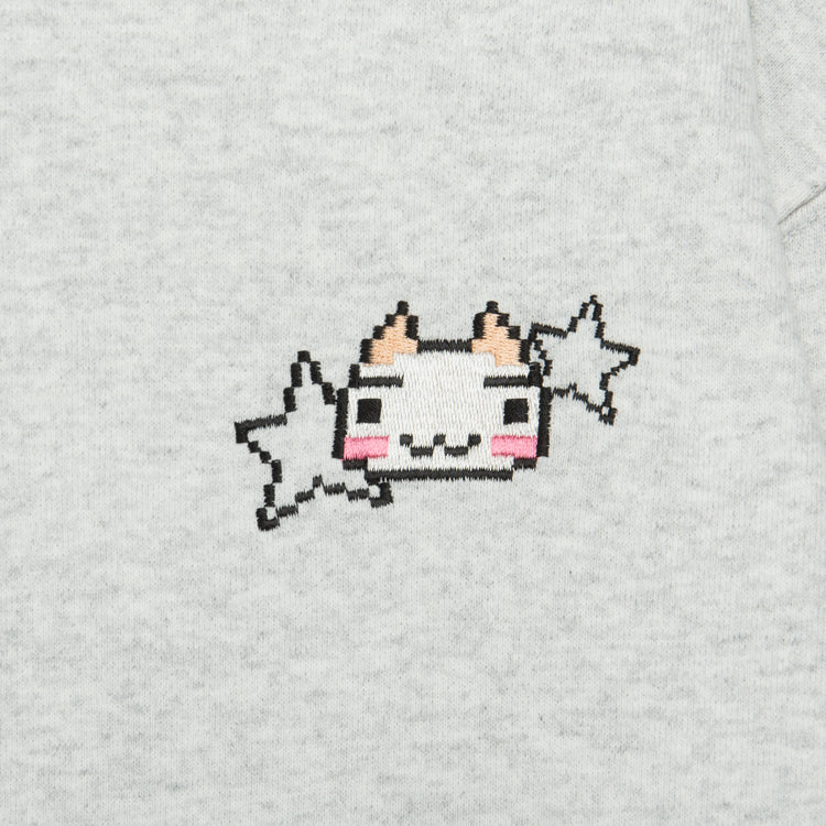 【予約受付中】どこでもいっしょ 刺繍ジップパーカー (どこでもいっしょ トロ) グレー thumbnail 4