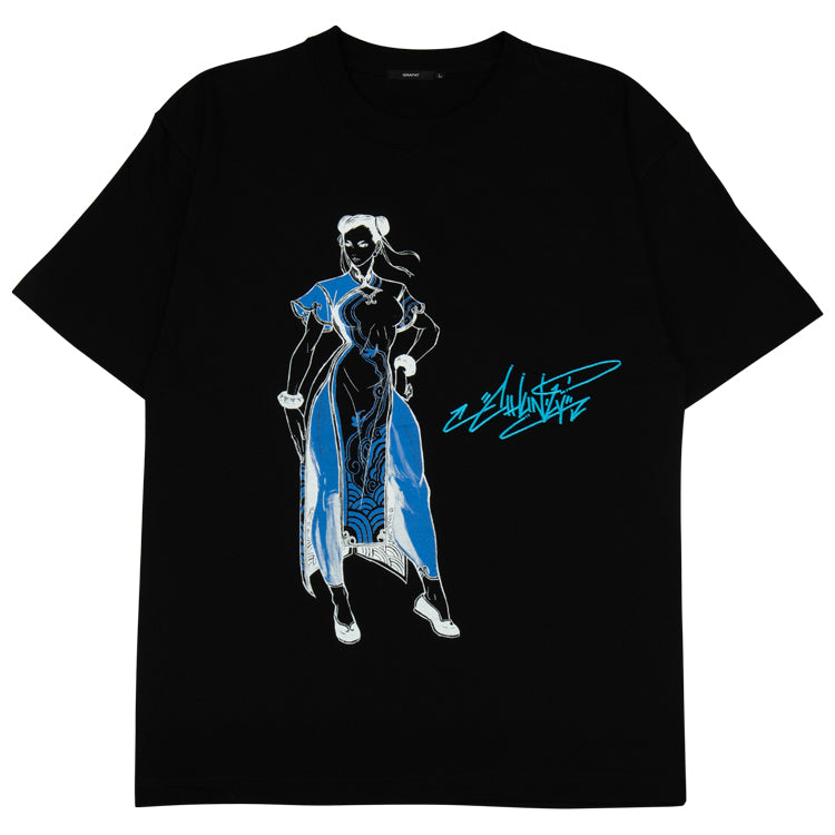 【予約受付中】ストリートファイター キャラクターTシャツ (ストリートファイター6 春麗) ブラック