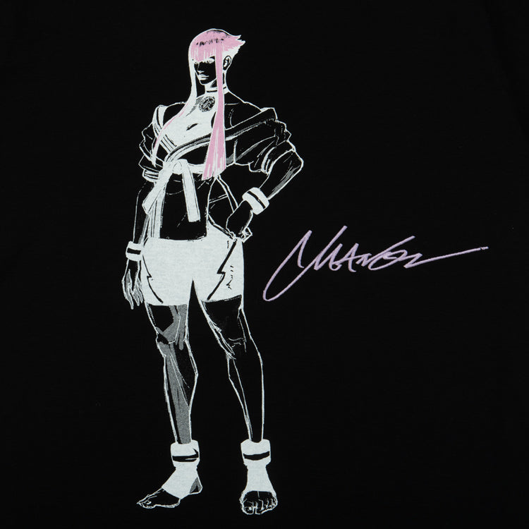 【予約受付中】ストリートファイター キャラクターTシャツ (ストリートファイター6 マノン) ブラック thumbnail 3