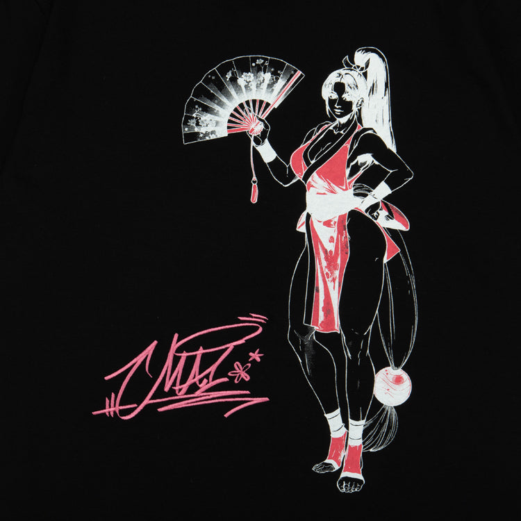 【予約受付中】ストリートファイター キャラクターTシャツ (ストリートファイター6 舞) ブラック thumbnail 3