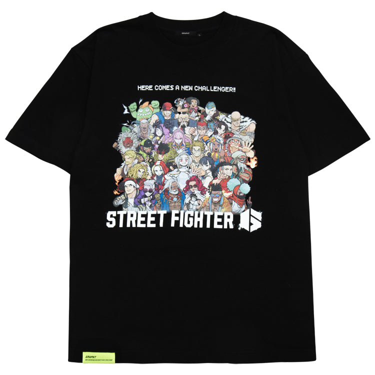 【予約受付中】ストリートファイター プリントTシャツ (ストリートファイター6 YEAR3）ブラック