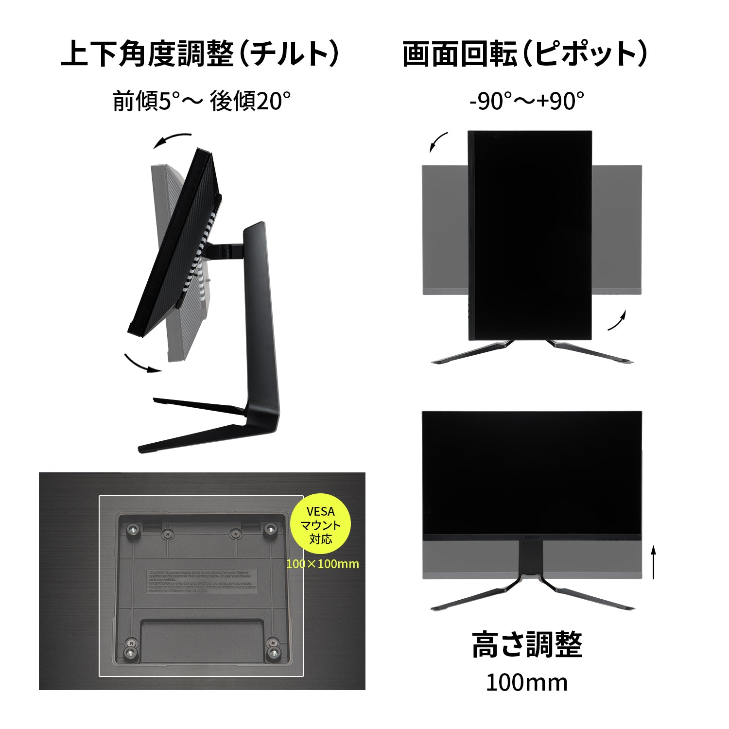 Gaming Monitor GR2532DML-BK MiniLED ゲーミングモニター 3年保証 thumbnail 14