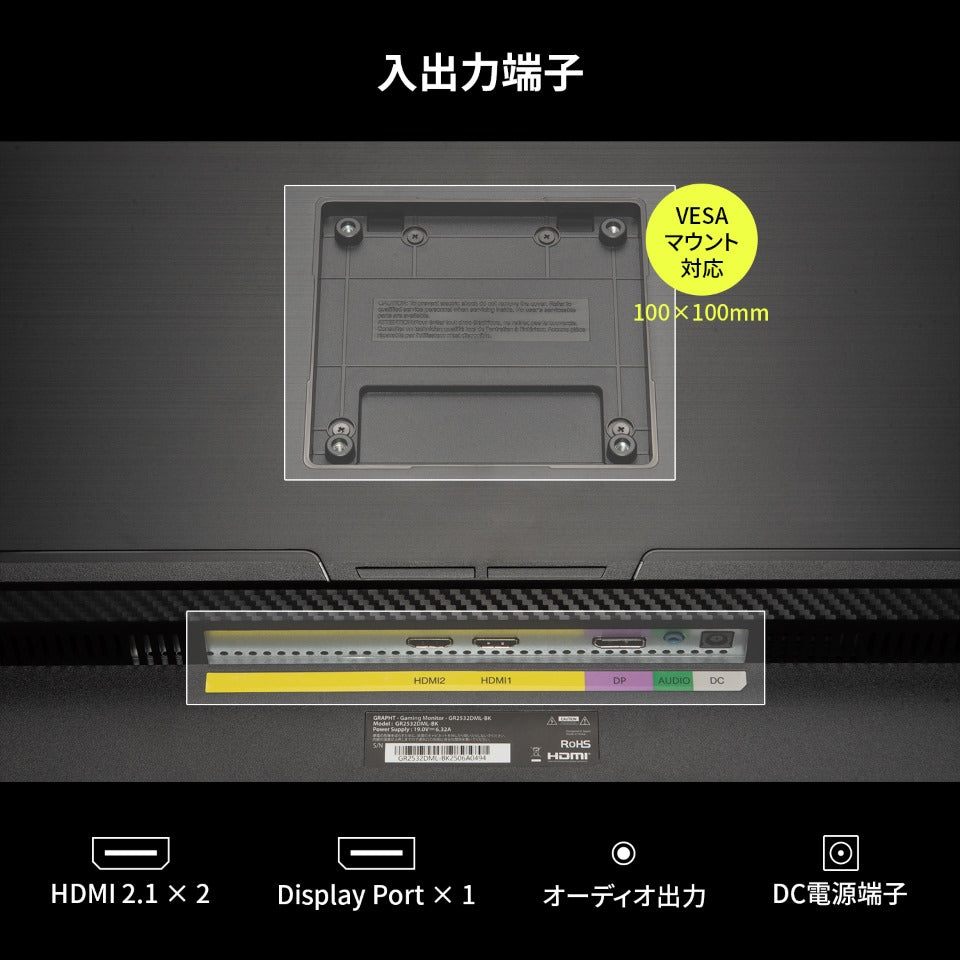 Gaming Monitor GR2532DML-BK MiniLED ゲーミングモニター 3年保証 thumbnail 15