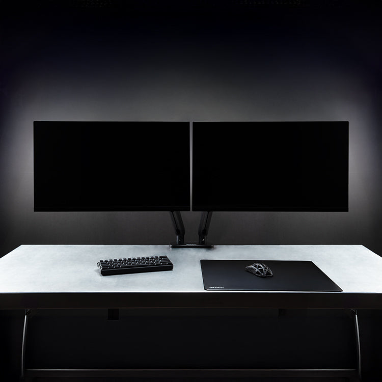【予約受付中】GRAPHT Dual Monitor Arm Cover for Aero (White/Black) thumbnail 6