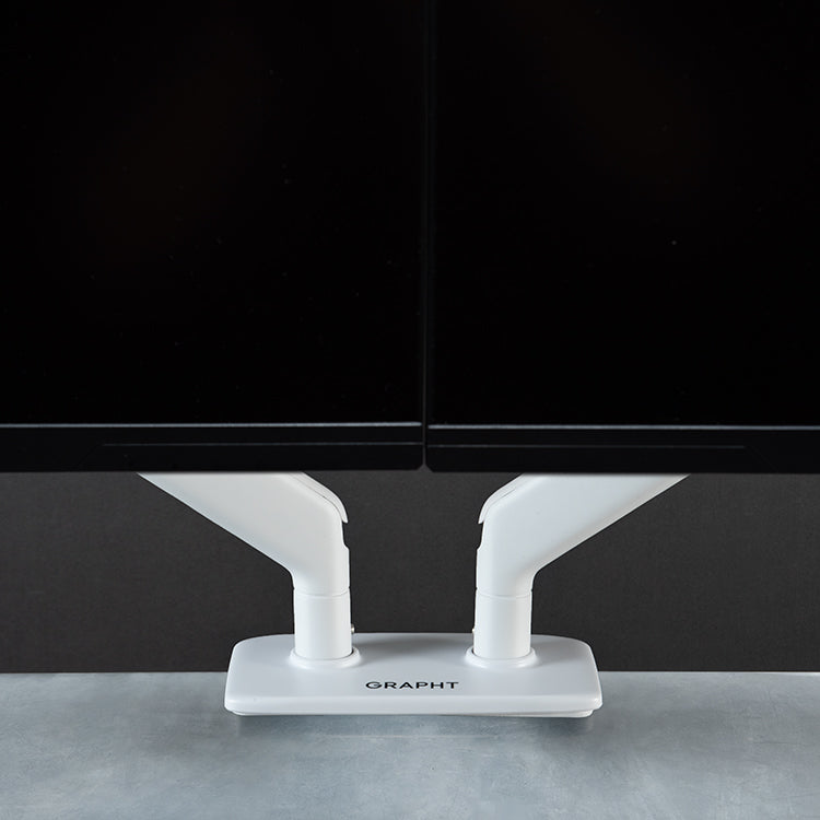 【予約受付中】GRAPHT Dual Monitor Arm Cover for Aero (White/Black) thumbnail 5