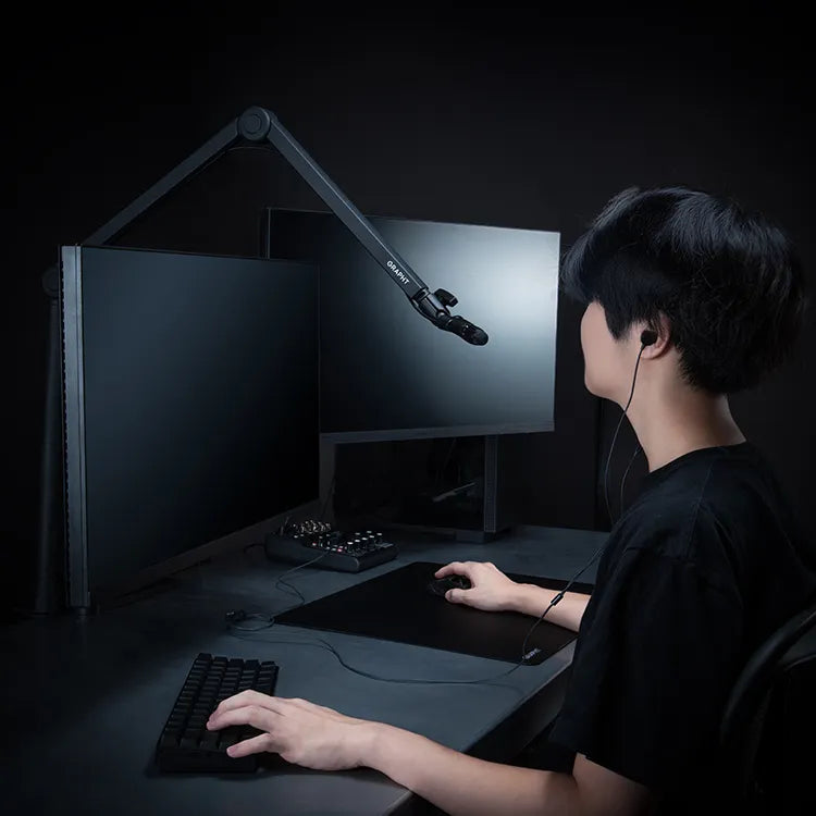 【予約受付中】GRAPHT Over Monitor Microphone Arm (Black/Pure White)　マイクアーム thumbnail 3