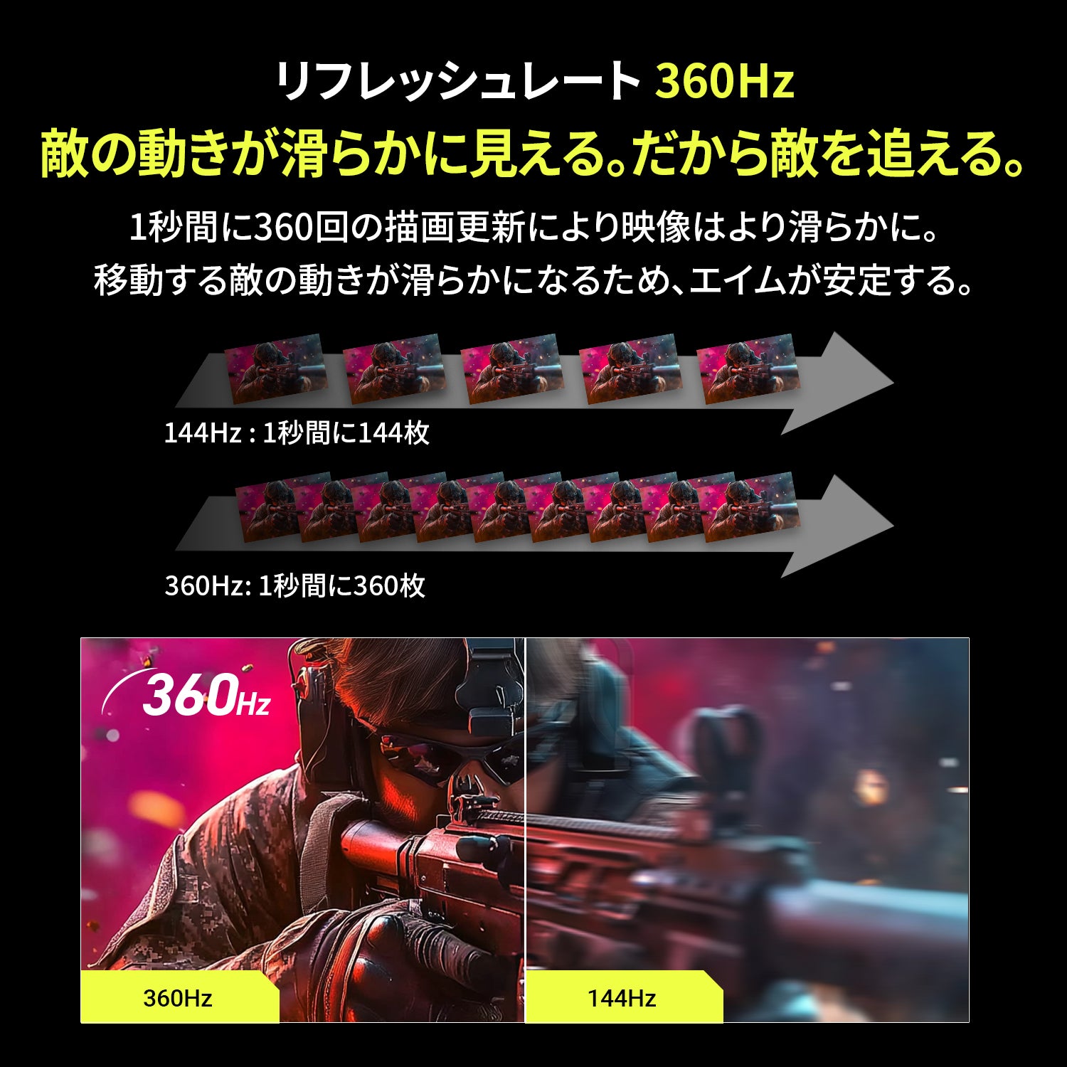 【予約受付中】THE SHOOTER – Gaming Monitor 24” ゲーミングモニター 3年保証 thumbnail 7