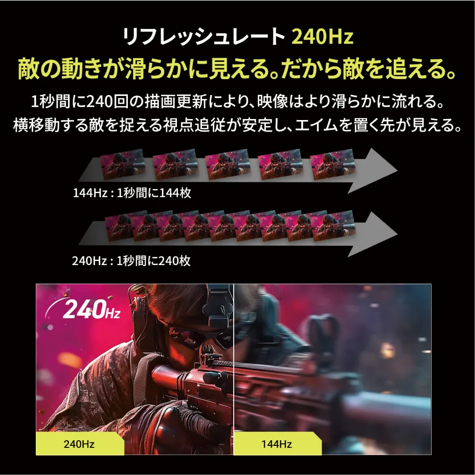 【予約受付中】THE SHOOTER - Gaming Monitor 27” Essential ゲーミングモニター 3年保証 thumbnail 4