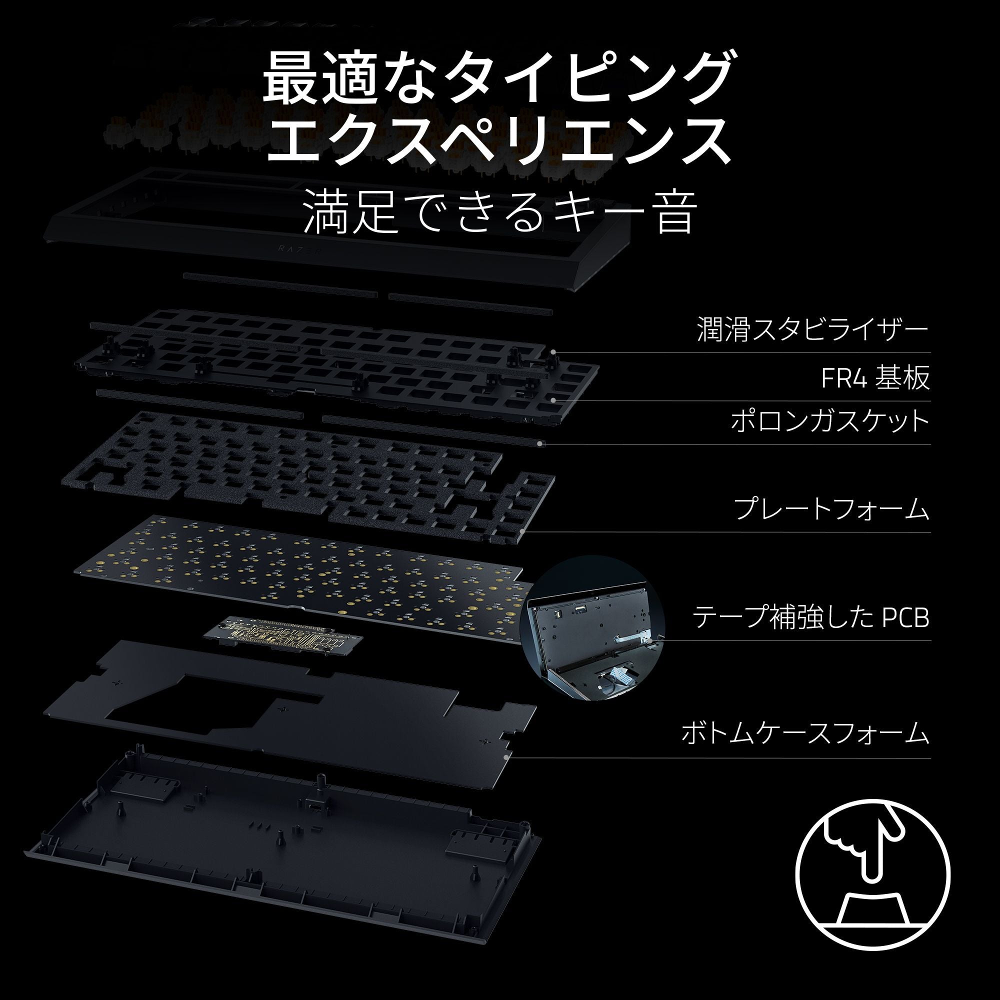 【アウトレット/パッケージ不良品】Razer BlackWidow V4 75% JP White Edition  ブラックウィドウ ブイフォー 75パーセント ジェーピー ホワイト エディション thumbnail 5