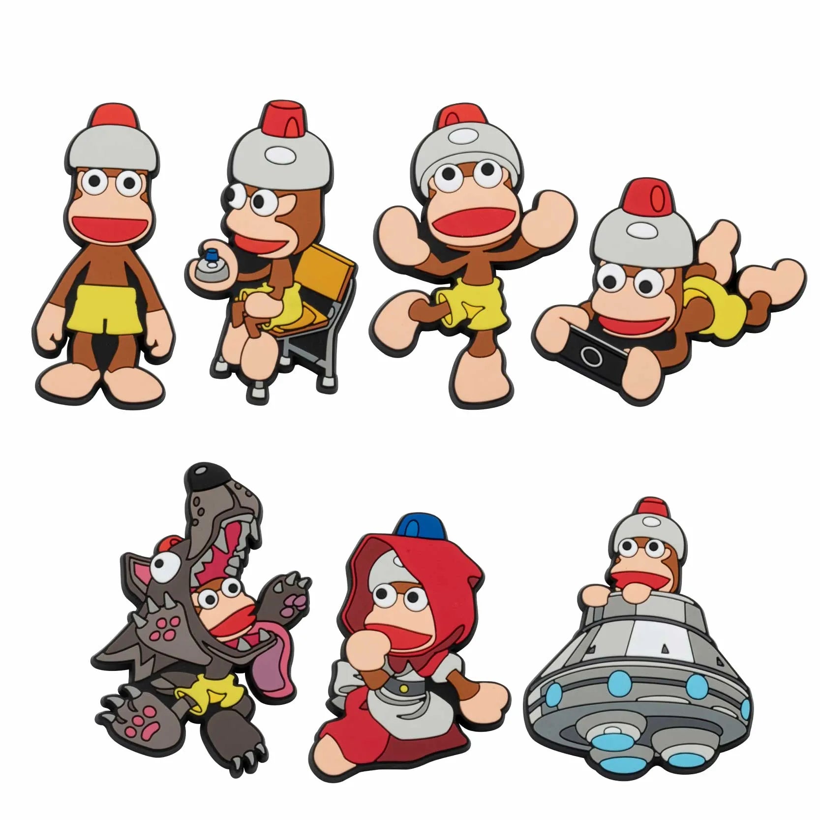 【予約受付中】【コンプリートセット(全7種)】サルゲッチュ トレーディングラバーマグネット 7個入り