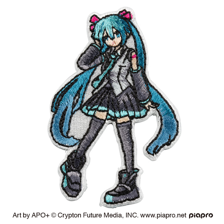 【予約受付中】初音ミク 刺繍ステッカー ミク Art by APO＋　※初音ミクコラボグッズ 税込5,000円以上で基本送料無料 thumbnail 1