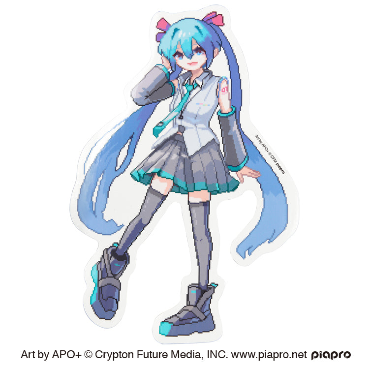 【予約受付中】初音ミク ラージステッカー Art by APO＋　※初音ミクコラボグッズ 税込5,000円以上で基本送料無料 thumbnail 1