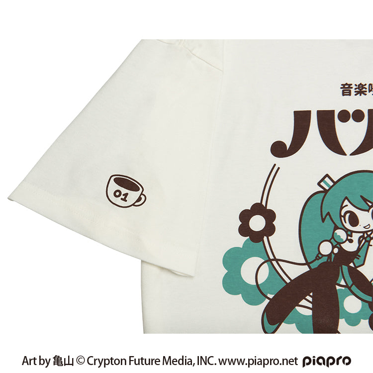 【予約受付中】初音ミク Tシャツ (初音ミク Art by 亀山 ラジカセ) バニラホワイト thumbnail 3