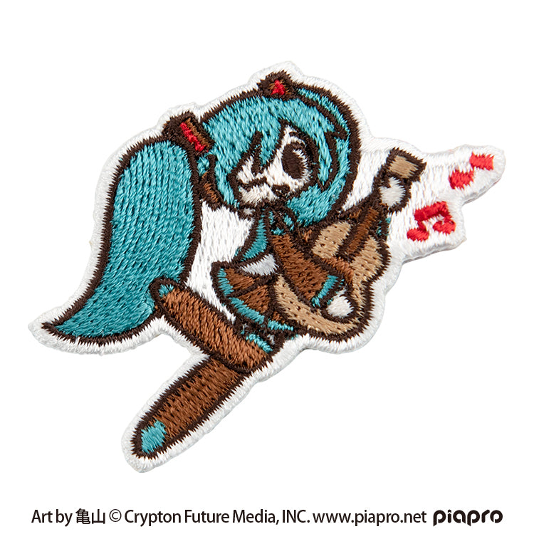 【予約受付中】初音ミク 刺繍ステッカー (初音ミク Art by 亀山 ギター)