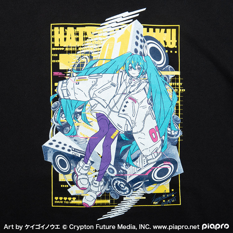 【予約受付中】初音ミク パーカー (初音ミク Art by ケイゴイノウエ) アッシュ/ブラック thumbnail 10