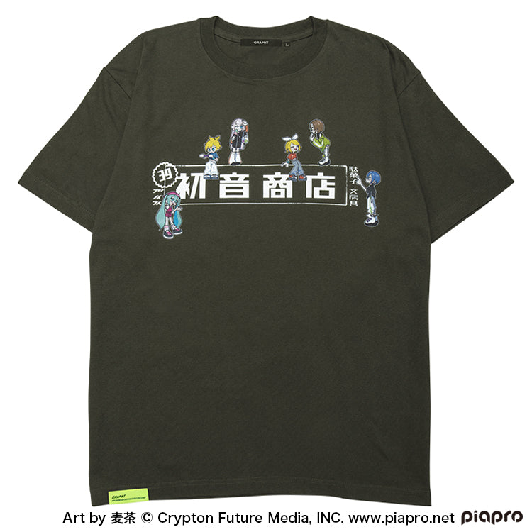【予約受付中】初音ミク Tシャツ (初音ミク Art by 麦茶) スミ/バニラホワイト thumbnail 2