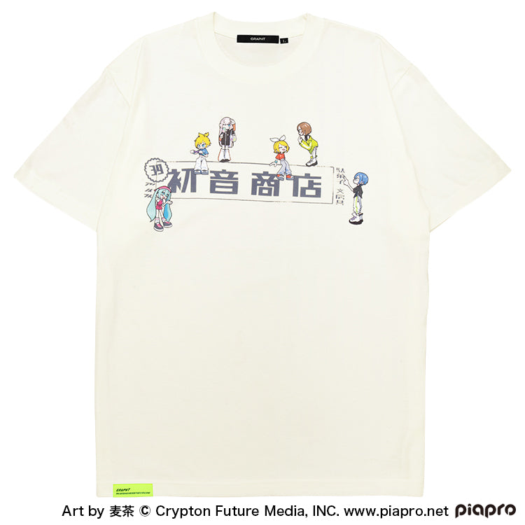 【予約受付中】初音ミク Tシャツ (初音ミク Art by 麦茶) スミ/バニラホワイト thumbnail 4
